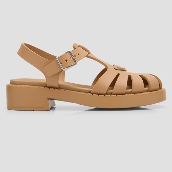 NWT Prada Women's Monolith Cage Platform Sandals Rubber - Picture 2 of 9
